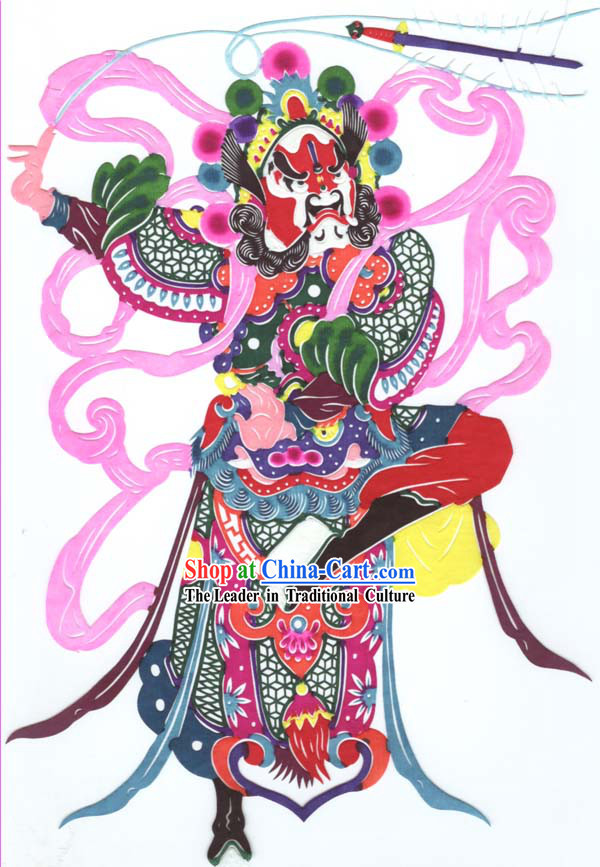 Chinese Classic Hand Made Papercut-One of the Four Heaven Kings 2