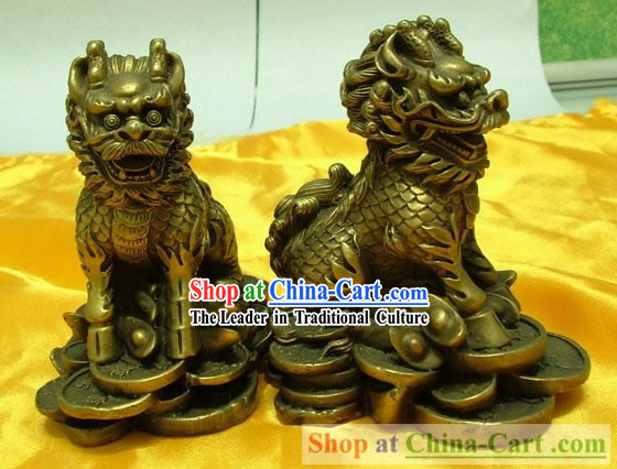 Chinese Classic Brass Statue-Feng Shui Kylin