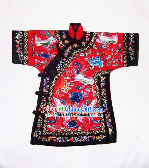 100_ Hand Made Embroidery Red Chinese Empress's Robe