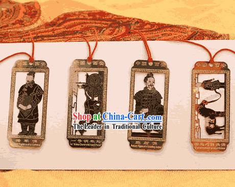 Chinese Classical Terra Cotta Warrior Metal Bookmark