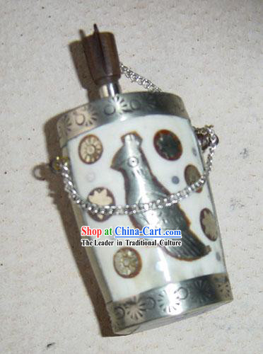 Tibet Silver Blessing Bird Snuff Bottle