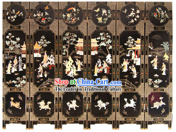 Chinese Hand Made Lacquer Ware Screen-The Dream of Red Chamber