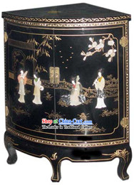 Chinese Palace Lacquer Ware Cabinet-Ancient Four Beauties