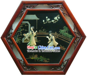 Chinese Palace Hanging Lacquer Ware Mirror Series-Palace Beauties