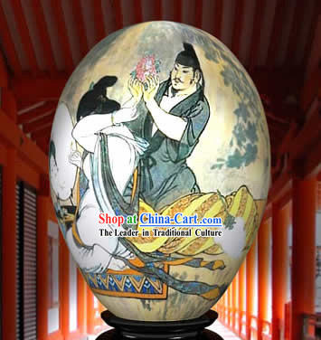 Chinese Wonder Hand Painted Colorful Egg-Love Painting