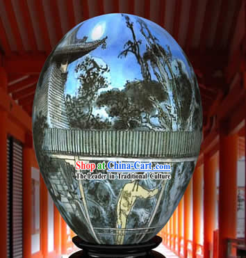 Chinese Wonder Hand Painted Colorful Egg-Missing Home Painting