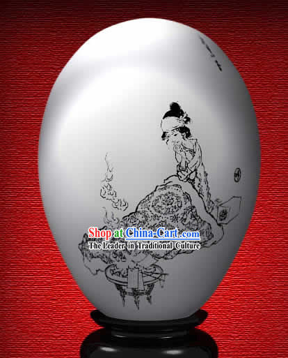 Chinese Wonder Hand Painted Colorful Egg-Jia Baoyu of The Dream of Red Chamber