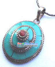 Tibet Silver Natural Beryl Necklace