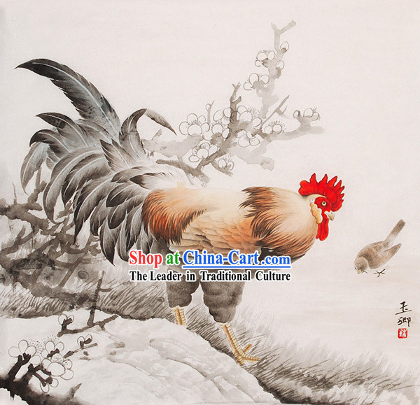 Chinese Traditional Painting-Happy Chicken