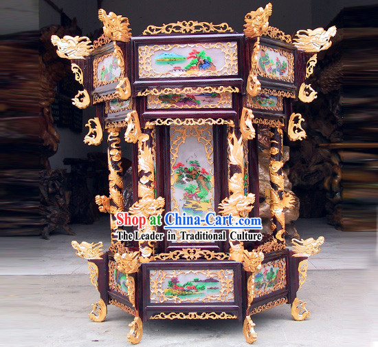 Large Chinese Classical Hand Made Octagonal Dragons Palace Lantern