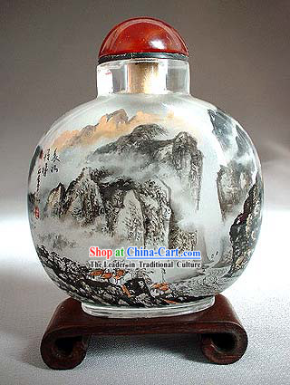 Snuff Bottles With Inside Painting Landscape Series-Chinese Great Mountain