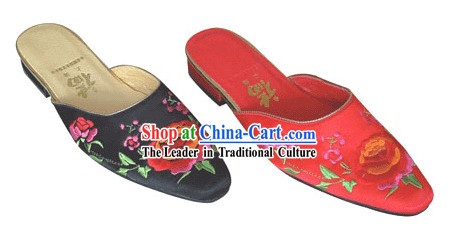 Chinese Classic Handmade Embroidery Baboosh-Flower