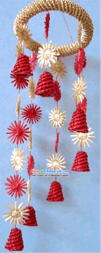 China Hand Made Wheat Stalk Windbell-Stars All Around