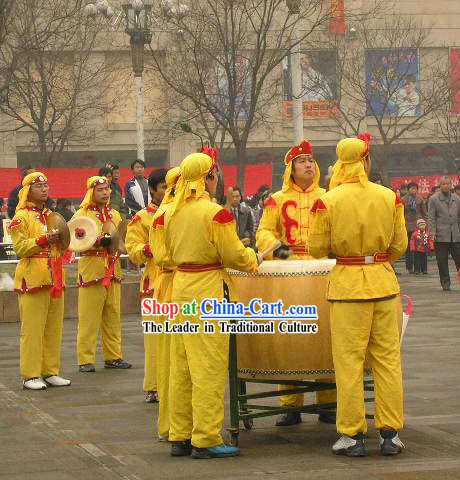 Chinese Classic Lion and Dragon Dance Standing Drum Set _not available_