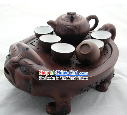 China Dragon Head Fish Body Beast Plate Kungfu Tea Set