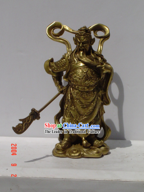 Chinese Classic Brass Statue-Guan Gong