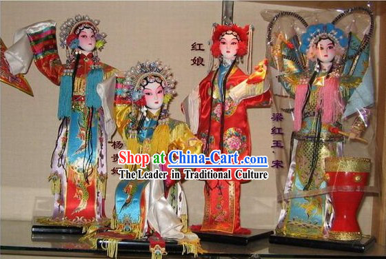 Chinese Classic Silk Figurines_Statues Opera Beauties Collection 24 Pieces Set