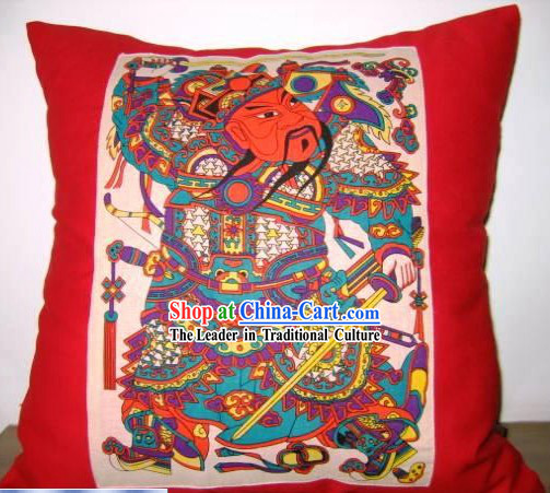 Chinese Classical Fok Cushion-Door God