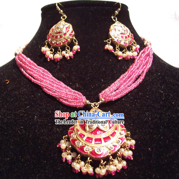 Indian Fashion Jewelry Suit-Pink Princess