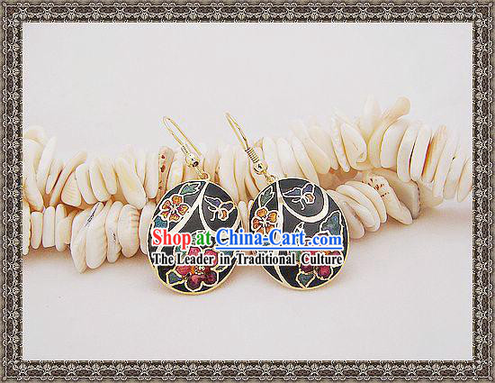 Chinese Classic Cloisonne Earrings-Fairy World