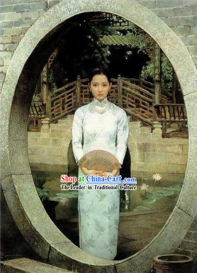 Chinese Oil Paintings - Traditional Beauty