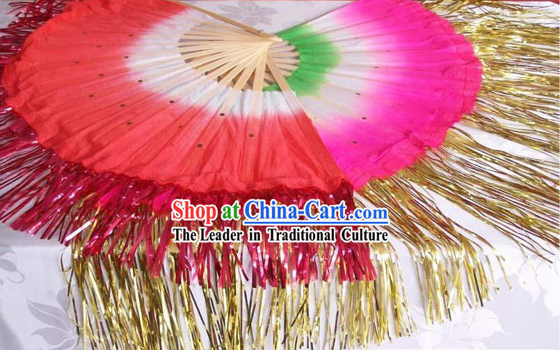 Chinese Traditional Golden Fringe Dance Fan