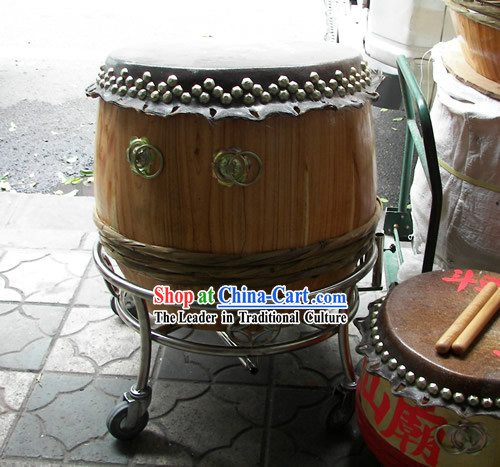 Dragon Dance Lion Dance Drum and Drum Cart Complete Set