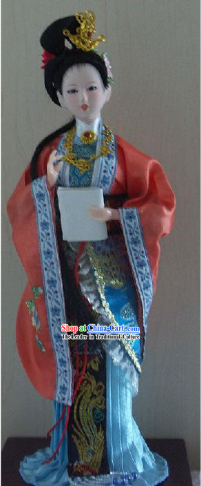 Handmade Peking Silk Figurine Doll - Jia Yinchun in Dream of the Red Chamber