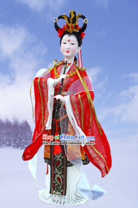 Handmade Peking Silk Figurine Doll - Fairy Playing Flute