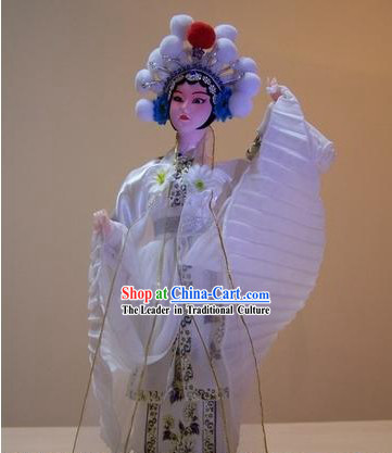 Handmade Peking Silk Figurine Doll - White Snake Legend