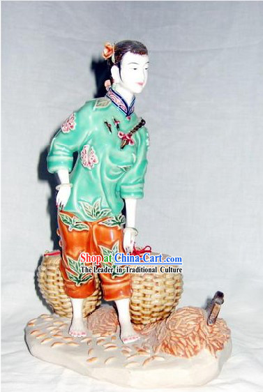 Chinese Classical Shiwan Statue - Harvest