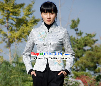 Chinese Traditional Handmade Flowery Cotton Clothing