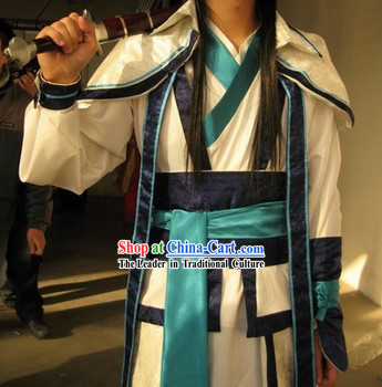 COSPLAY Chinese Ancient Swordman Dress Complete Set