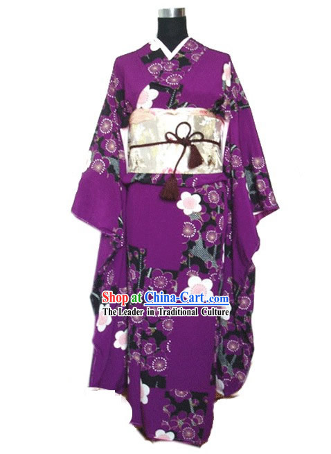 Japanese Traditional Kimono Dress - Plum Blossom