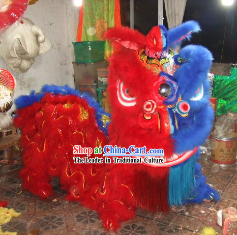 Peking Opera Mask Style Lion Dance Costumes Complete Set