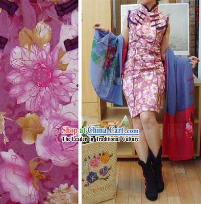 Supreme Chinese Traditional Handmade Flowry Warm Winter Cheongsam _Qipao_