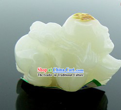 Kai Guang Feng Shui Chinese Natural Nephrite Jade Money Boy _being rich_