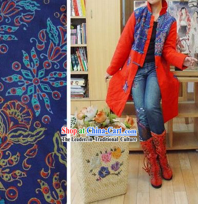 Supreme Chinese Traditional Minority Warm Long Outercoat for Women