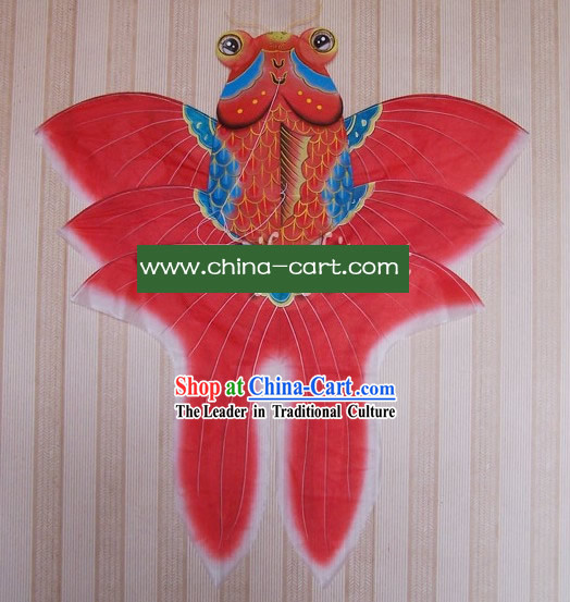Chinese Traditional Weifang Hand Painted and Made Kite - Riches Goldfish