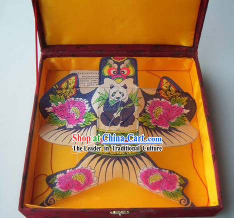 Chinese Traditional Weifang Hand Painted and Made Swallow Kite - Panda