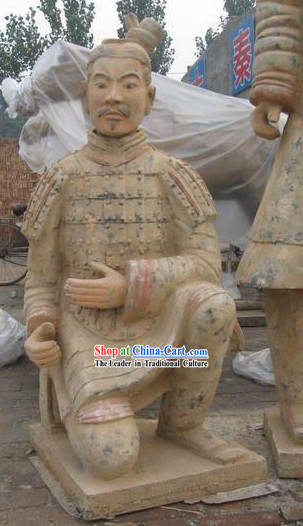 Xian Classical Terra Cotta Kneeling Warrior_exactly the same as the antique_