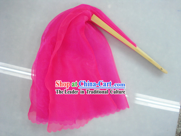 Chinese Traditional Pink Silk Dance Fan