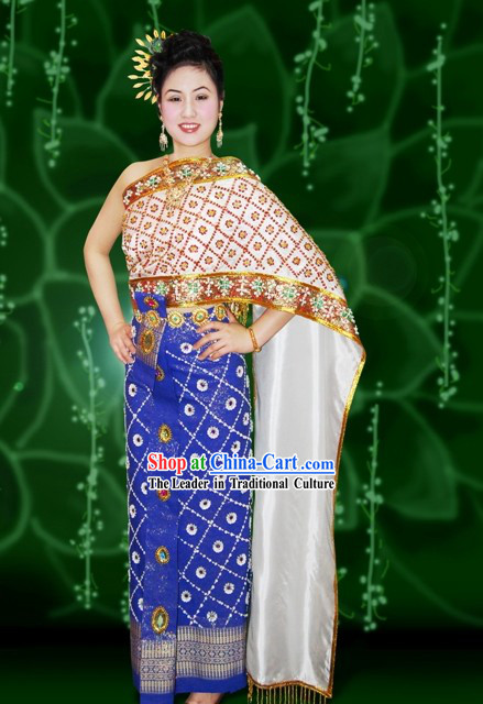 Traditional Thailand Court Dress Costume Complete Set