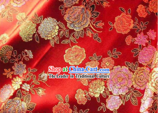 Classic Peony Brocade Fabric