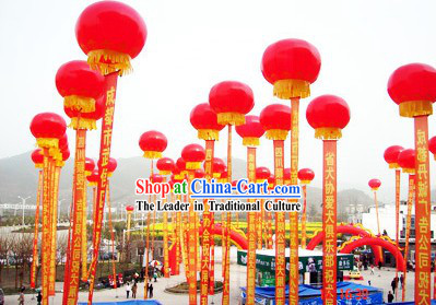 Chinese Traditional Red Inflatable Lanterns