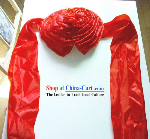 79 Inch Length Chinese Wedding Ceremony Lucky Red Flower