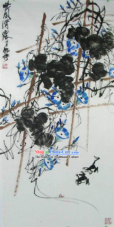 Chinese Paintings of Morning Glory by Ye Liu