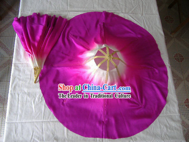 Professional 360 Degree Chinese Silk Dance Fan