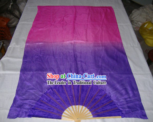 Chinese Dance Silk Fans with Long Fabric