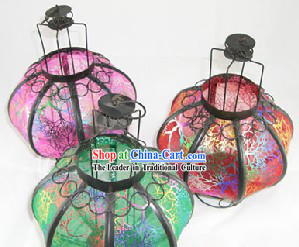 Traditional China Beijing Happy Celebration Handmade Iron Lantern